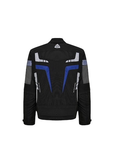 Nukrowear Stealth Pro Siyah-mavi 4 Mevsim Erkek Motosiklet Montu