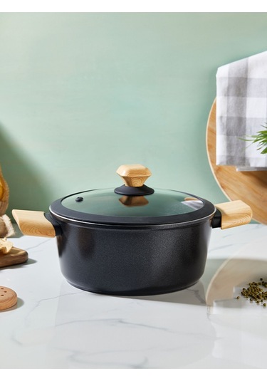 Auris 20 Cm Derin Tencere Siyah