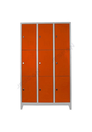 Jessan Ofis 9 Lu Standart Soyunma Dolabı Gri Turuncu