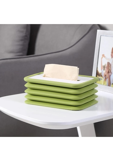 Mavi Doku Kutusu Katlanabilir Silikon Saklama Kutusu Silin Peçete Havlu Kağıt Mendil Tutucu Dağıtıcı Ev Organizatör Mutfak Sıkıştırılabilir Kutu