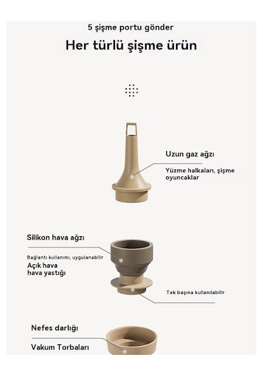 Açık Hava Şişirme Pompası Kullanışlı Ve Kompakt Yüksek Güçlü Pompalama Pompası Kamp Kamp Işıkları İle Pompalama Pompası