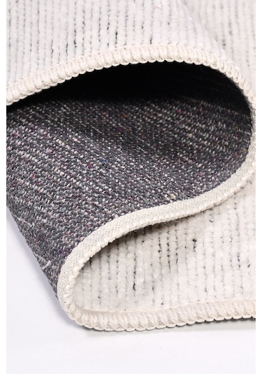 Azra Beyaz Kaymaz Taban Halı – Salon, Çocuk Odası ve Mutfak için Yıkanabilir, Yumuşak Kilim