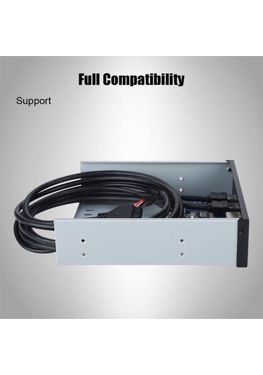 Yuntech01 Optik Sürücü Konsole Ön Paneli 5.25 İnç - Metal Kasa, 2xusb3.0 19pin + 2xusb2.0 9pin Hub, Windows Uyumlu