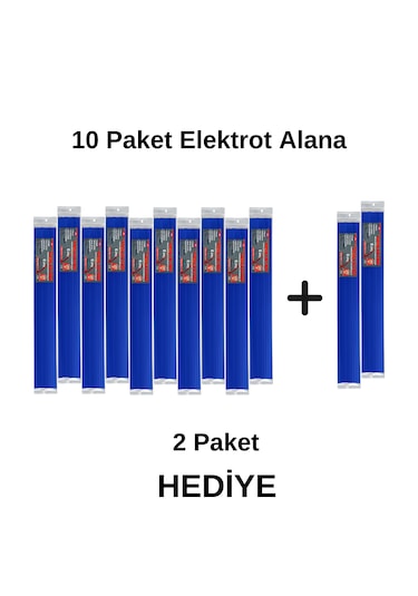 E Pe Mavi Geniş Plastik Kaynak Elektrodu10 Paket Alana +2 Paket