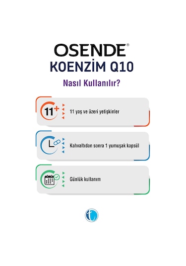 Osende Koenzim 100Mg Q10 30 Yumuşak Kapsül