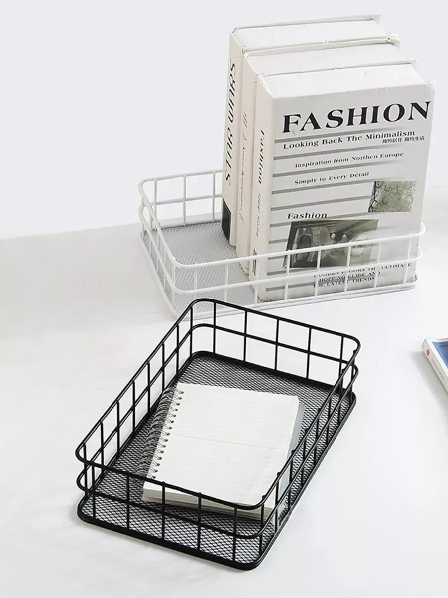 Homlove Metal Saklama Sepeti, Küçük Eşyalar İçin Düzenleyici 192840121 Siyah