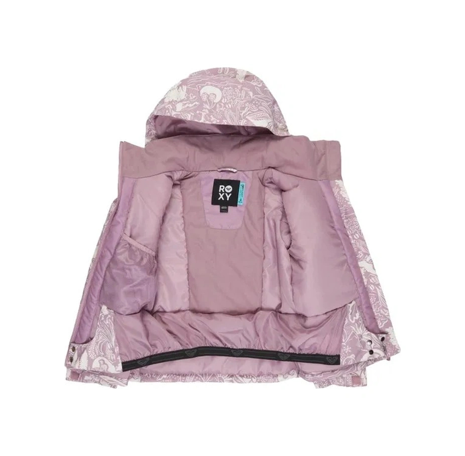 Roxy Free Jet Gırl Jk Orchid Smoke - Plaid 2 Kız Çocuk Snowboard Ceketi Ergtj03198-mgq2 Pembe