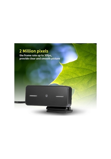 Fortunelane 2mp Siyah Sabit Odaklı Usb Webcam, Gürültü Azaltıcı Mikrofonlu, Masaüstü/dizüstü Uyumlu