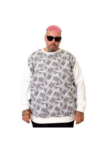 Mode Xl Erkek Bisiklet Sweatshirt Selanik U25819 Bej