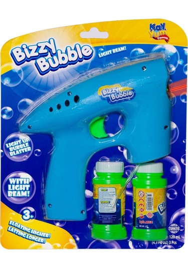 Pilli Büyük Köpük Tabancası - Baloncuk Tabancası - Köpüklü Silah - Baloncuk Oyunu Mavi