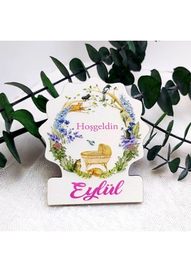 Büyük Boy  Kız Bebek Sekeri Ahşap Bebek Magnet (30 Adet)