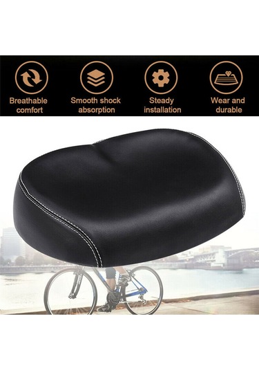Moveevo Ergonomik Geniş Burunsuz Bisiklet Jotu - Pu Materyal, Şok Emici, Uzun Sürüşler İçin Konforlu Siyah-kırmızı Çok Renkli