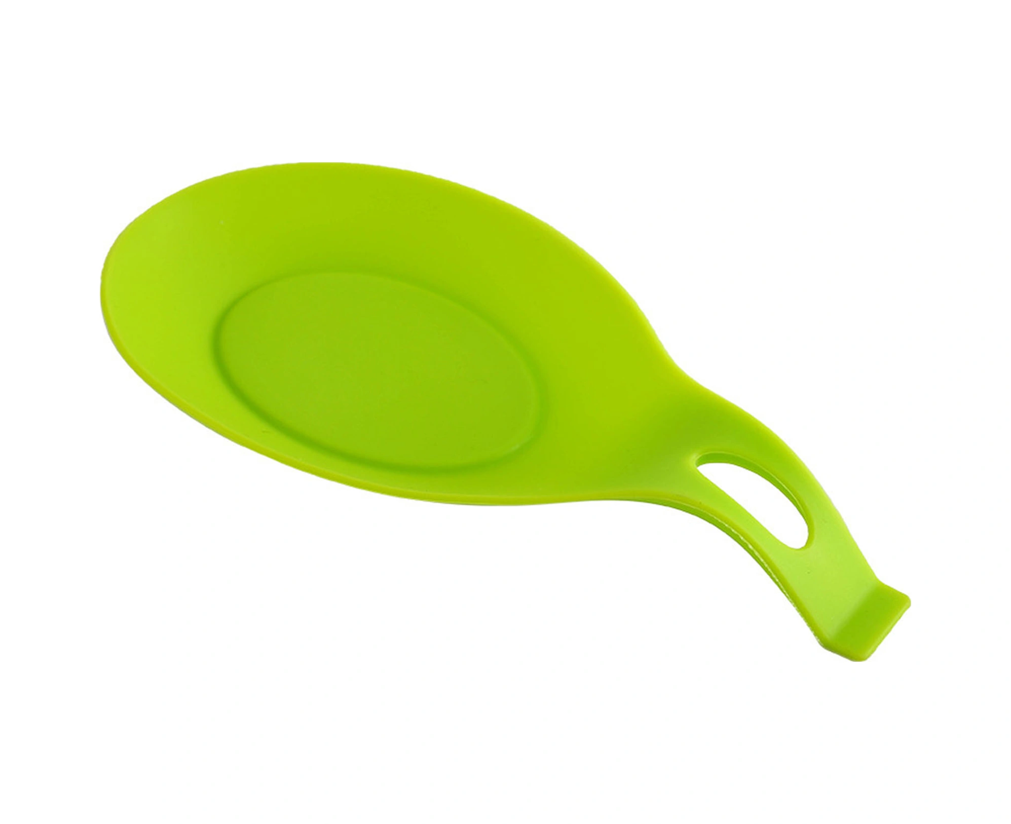 Xindoker Yeşil Silikon Kaşık Tutucu, Isıya Dayanıklı Mutfak Aleti, Kolay Temizlenir, Mutfak Taşınabilir Depolama Padı