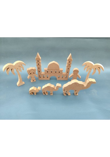 Neşeli Ahşap Des 12 Ayasafya Cami, Palmiye, Çocuk Ve Deve. Ramazan Ayına Özel Ahşap Boyama Etkinliği, Boyama Seti Model Tyby3vm4mvl057q164