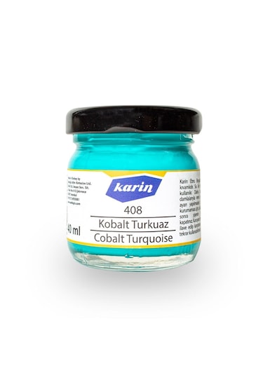 Karin Ebru Boyası 40 Ml. 408 Kobalt Turkuaz