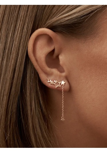 Zoloto Russkih Küpe Tırmanış Yıldızları Altın Kaplama 36881808 Diğer