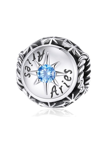 S925 Ayar Gümüş On İki Takımyıldızı Zirkon Boncuk Dıy Bilezik Kolye Aksesuarları, Stil: Koç Çok Renkli