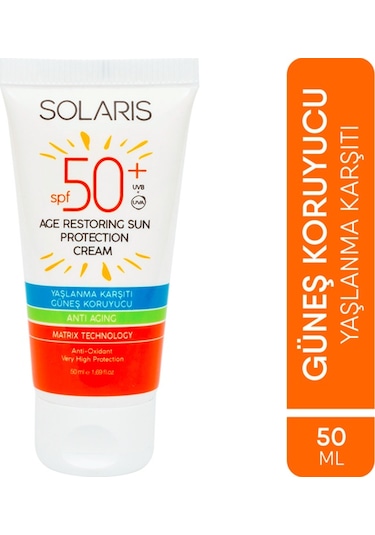 Solaris Güneş Kremi Yaşlanma Karşıtı SPF 50+ 50 ML