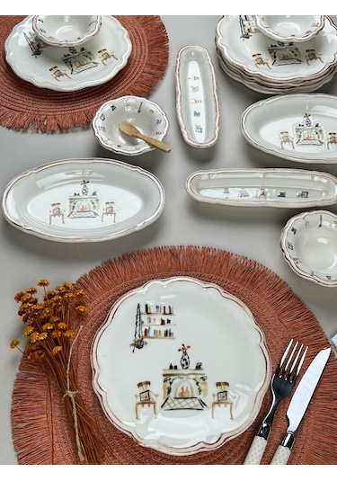 Porser Fulya Faylinn Kahvaltı Takımı 6 Kişilik 14 Parça Fly14kahp Çok Renkli