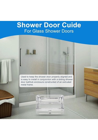 Youmex 3/8 İnç Cam Kayar Duş Kapısı İçin Akrilik Alttaş Rehberi, Kayar Kapı Tamiri Parçası 2 Adet Diğer