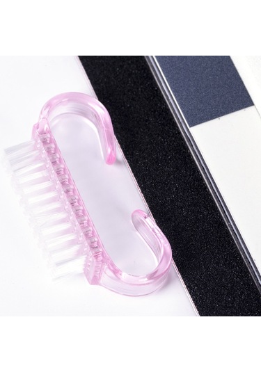 Samdoo 5'li Tırnak Aracı Seti: Çift Taraflı File, Tampon Blok, Sponge File, Fırça Ve Beyaz File İle Tırnak Polishing, Tasarım Ve Temizlik