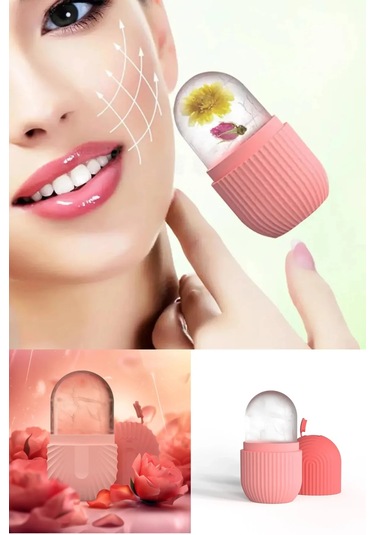 Ice Roller Buz Silindiri Terapi Etkili Yüz Masaj - Cilt Bakım Aleti 4741 Açık Mavi