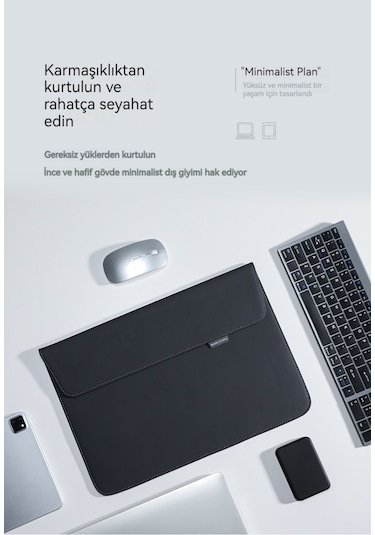 Mark Ryden Ultra İnce Bilgisayar Kılıfı-13,3 İnç Beyefendi Grisi,