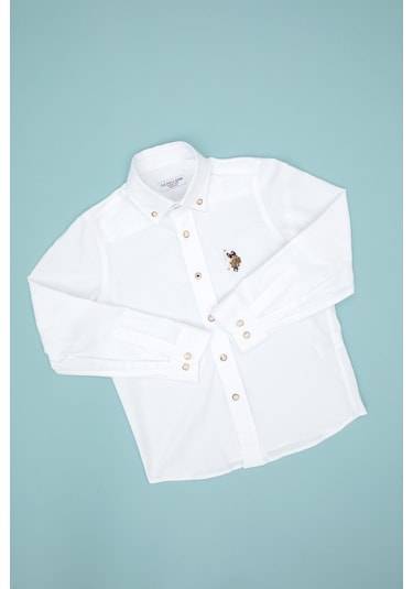 U.s. Polo Assn. Erkek Çocuk Beyaz Gömlek Basic 50307704-vr013 Beyaz