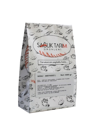 Sağlık Tarım Ürünleri Müsli Meyvesiz 1 KG