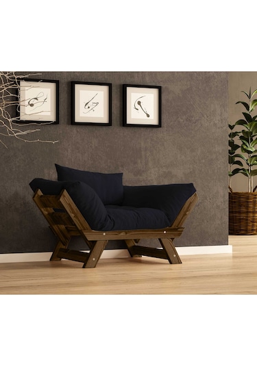 Woodesk Adalar Masif Ceviz-siyah Renk Berjer Cpt8139-140 Siyah