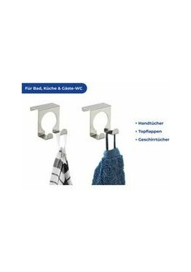 Bloomnest Asmak İçin İkili Havlu Askısı, Mutfak Havluluk, Paslanmaz Çelik, 5x5 Cm, Mat-mat, Güzel Tasarım