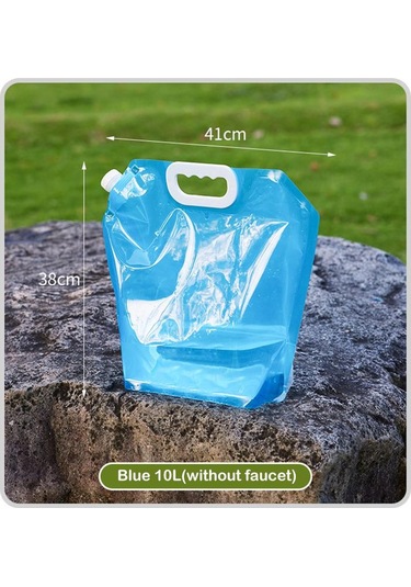 Mavi 5/10l Katlanabilir Kamp Depolama Su Şişesi Katlanabilir Çanta Taşıyıcı Konteyner 10l-a Mavi