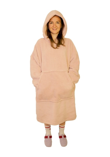 Rokeff Wellsoft Tek Kişilik Giyilebilir Battaniye Pembe S/m