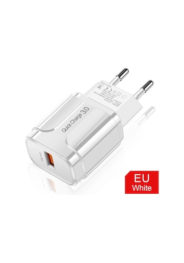 Snapbuy18w Qc3.0 Usb Hızlı Şarj Adaptörü iPhone Uyumlu, Uyumlu, Samsung Xiaomi İçin Evrensel Duvar Şarj Cihazı Chdistribütör Garantili