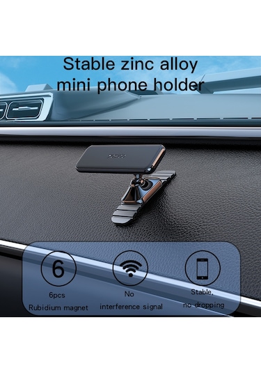 360 Derece Dönme Manyetik Emme Çinko Alaşım Araç Telefonu Tutucu Yapışkan Ark Braketi