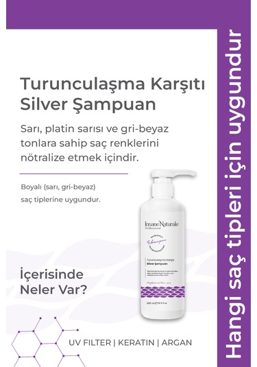 Turunculaşma Karşıtı Mor Şampuan Silver Şampuan 500 Ml
