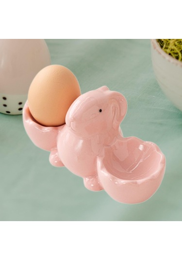 Suntek Seramik Yumurta Kupası Masa Tepsisi Ev Dekoru Pembe