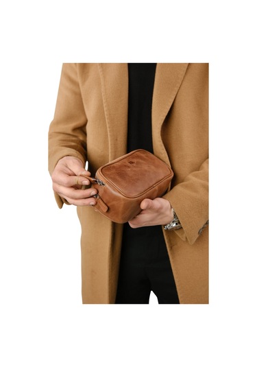 Mft Leather Hakiki Deri Unisex El Çantası Naina 1134 Tiguan Taba