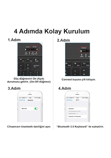 Microcase Tcl Tab 10l Gen 4 İle Uyumlu Türkçe Bluetooth Klavye+mouse+tablet Standı Beyaz Al5166 Lazer