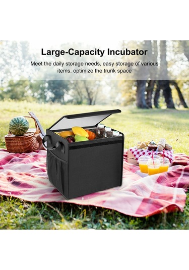 Cbtx Funadd Fa0501 Katlanabilir Araba Bagaj Saklama Kutusu Sızdırmaz Gıda Yalıtımlı Çanta Siyah