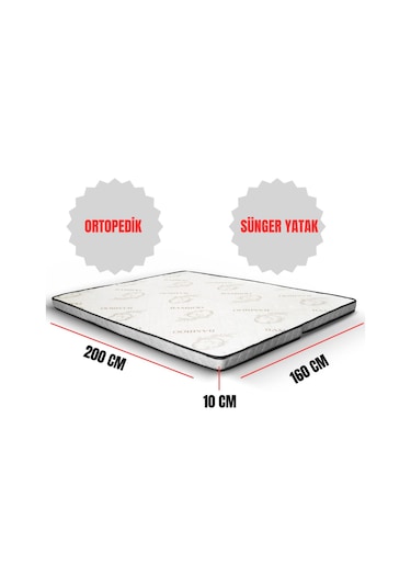 Sitehome Divan Hemnes Uyumlu Katlanır Ortopedik Bamboo Sünger Yatak Yeni Ürün