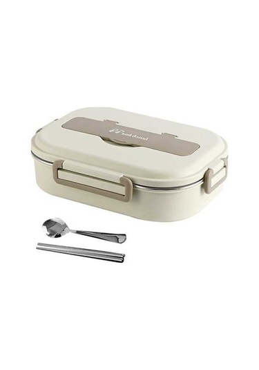 Yalıtımlı Taşınabilir Öğle Kutusu - Mikrodalga Isıtma, Krem Beyaz, Ulzyvf Krem - Beyaz