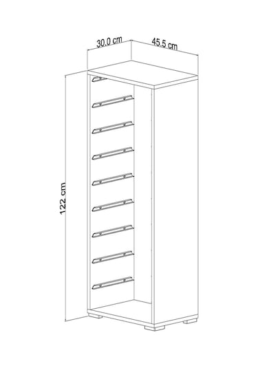 Zola 7 Sepetli Dolap Oyuncak Dolabı Çok Amaçlı Mavi Gri Mavi - Gri