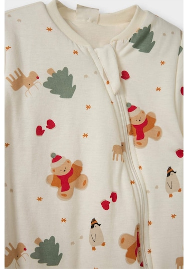 Defacto Erkek Bebek 1,6 Tog Elyaf Araç Baskılı Penye Tulum F3527a525wnwt47 Beyaz-wt47