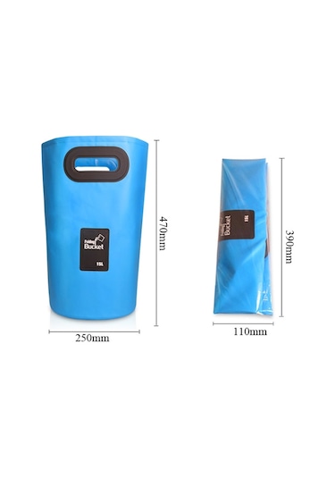 Outdoor Taşınabilir Katlanır Lavabo PVC Katlanabilir Kova Sarı