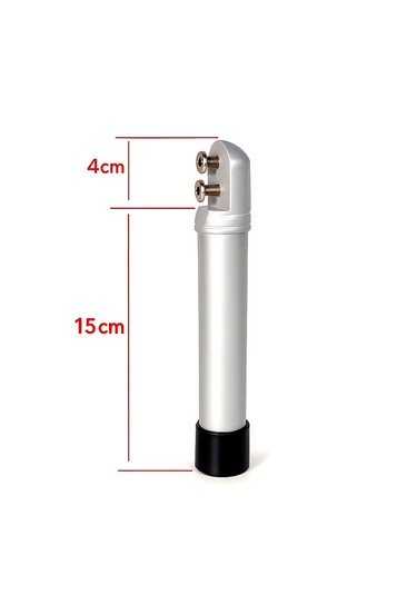 Ayrıntıshop Wc Parlak Alüminyum Gövde Ayakları 15cm Gri