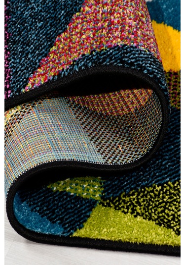 Colora Halı Koleksiyonu Yumuşak Renkli Kare Halı, Tozumaz, Modern Tasarım Ve Kolay Temizlik Multi 3