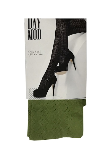 Moon Wear Daymod Kadın Şimal Micro File Desenli Külotlu Çorap Taş