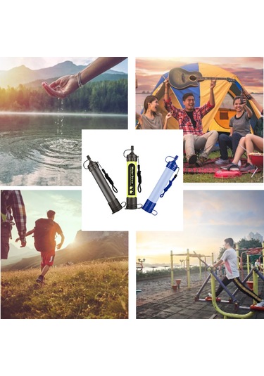 Mufunye Outdoor Fiziksel Filtre Su Arıtma Pipeti - Dağcılık Kamp İçin Sediment Mikroorganizma Temizleyici, 4000l Kapasite, Kolye Tasarımı