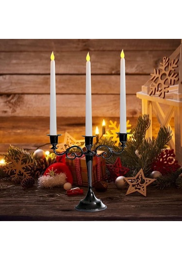 Geeksen 12 Adet Alevsiz Led Mum - 6 Saat Zamanlayıcılı, Ev Düğün Parti Dekorasyonu İçin Güvenli Ve Romantik Aydınlatma